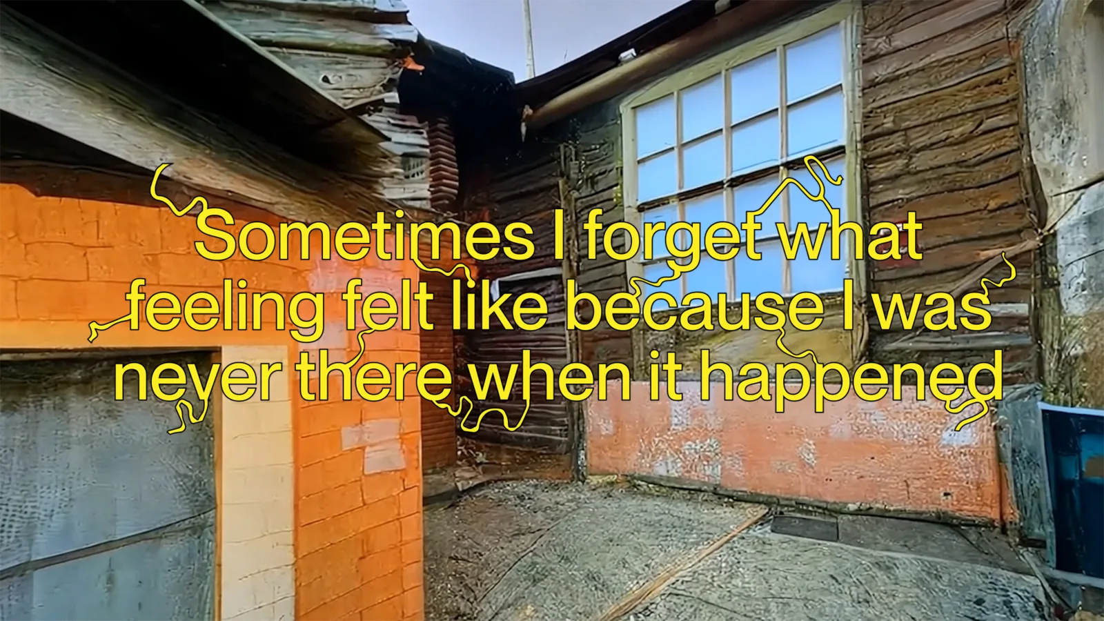 A still from Sometimes I forget what feeling felt like